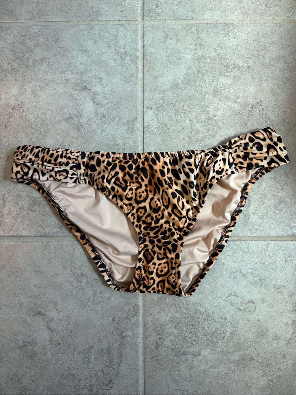 Victoria's Secret Leopard Print Bikini Bottoms - Tan, Black, Brown